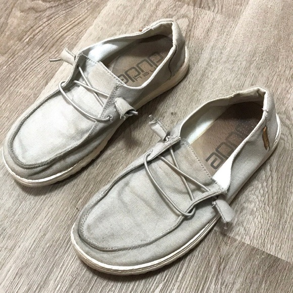 Hey Dude Wendy Chambray Light Grey Women’s 7 - Picture 2 of 10